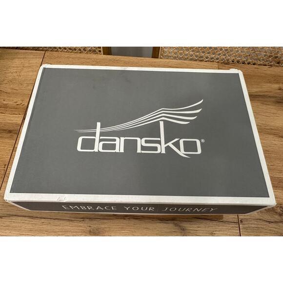 Dansko Linley Burnished Calf Grey Slip Ons Leather Sz 9.5/10 US NIB Arch Support - Picture 14 of 15